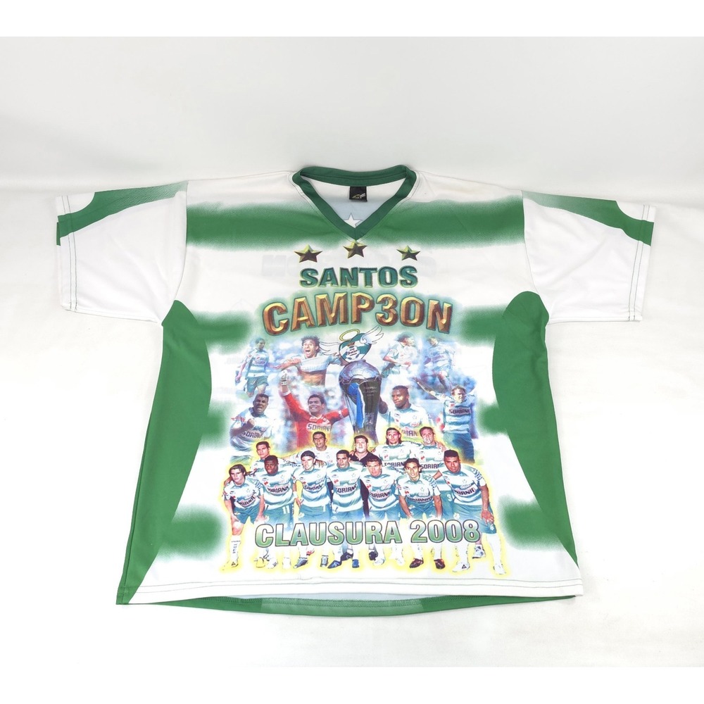 2008 Santos Laguna Campeon Soccer Jersey Mens Large Green Futbol Mexico
